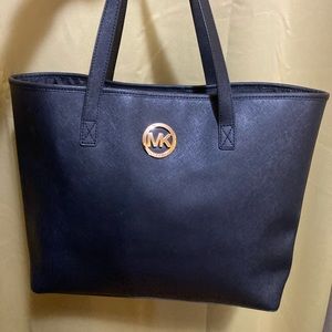 Michael Kors MK black tote travel bag